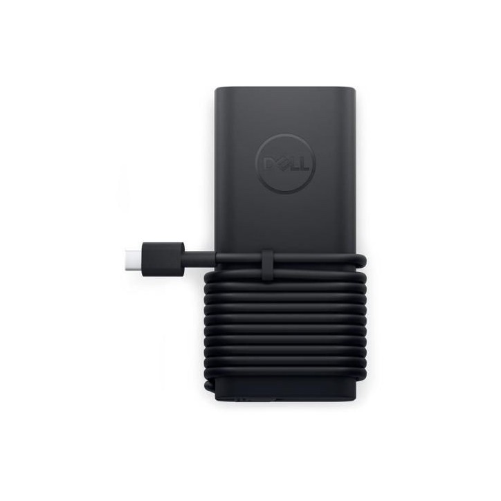 450-BBVC Dell 65W USB-C power adapter, designed for charging USB-C devices, includes 1m power cable, fast charging capability. 0