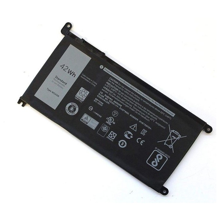 0T2JX4 Dell 3-cell lithium-ion prismatic battery with 42Wh capacity, compatible with Dell laptops, rechargeable design. 42 Wh