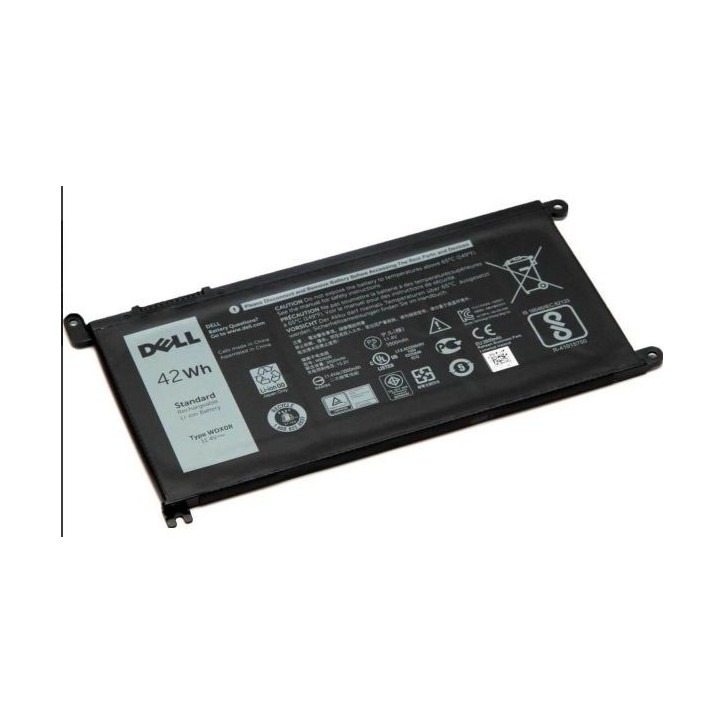 08YPRW Dell 3-cell lithium-ion battery with 42Wh capacity, 11.1V voltage, designed for Dell laptops, prismatic design. 42 Wh