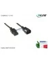 4043718102242 Cavo Prolunga di Alimentazione C13 InLine (VDE) Corda Alimentatore Desktop UPS Presa VDE Spina VDE CEE IEC-320-...