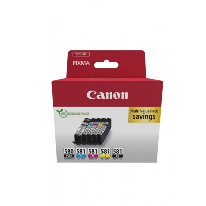2078C007 2078C007 Canon Canon PGI-580BK/CLI-581 BK/C/M/Y Pigment Ink Cartridge Multi Pack2078C007 2 Features DSE