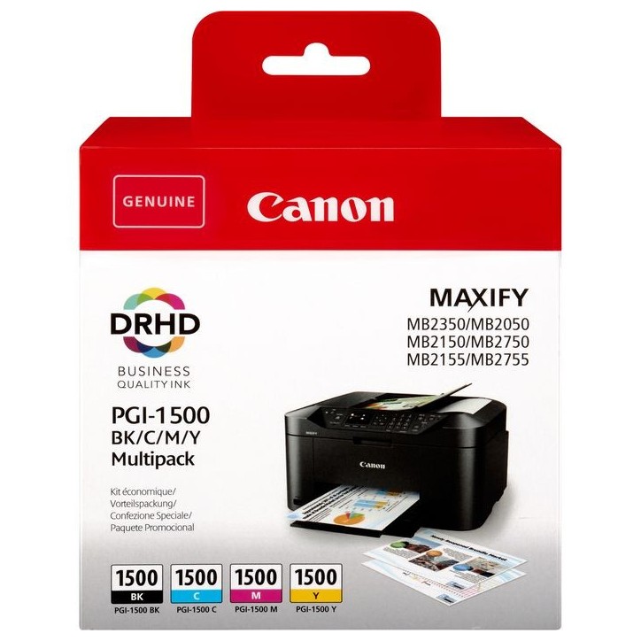 9218B005 Canon PGI-1500 BK/C/M/Y Ink Cartridge Multi Pack 1