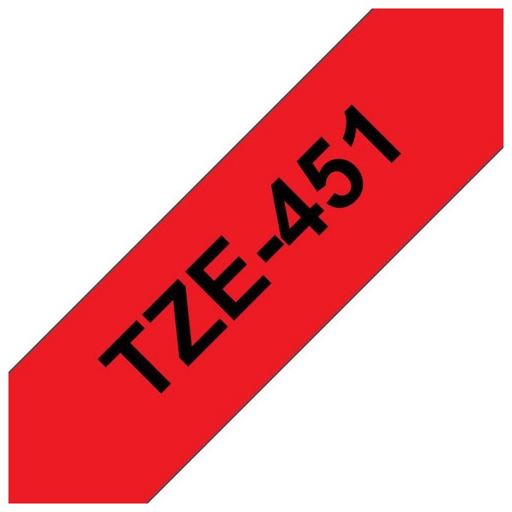 TZE-451 Brother 24 mm black on red laminated Brother