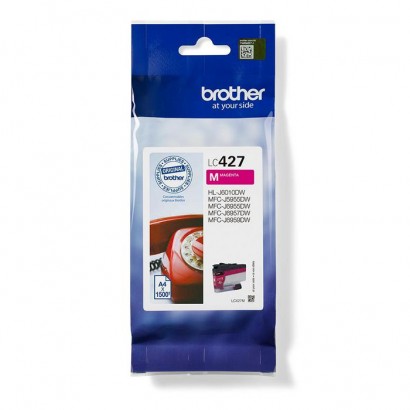 LC427M LC427M Brother The Brother LC427M Magenta ink cartridge – single pack. Prints 1500 pages. Brother Features DSE