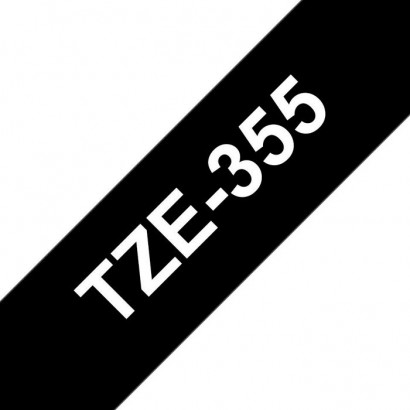 TZE-355 TZE-355 Brother White on black Laminated tape 24mm x 8m Yes Features DSE