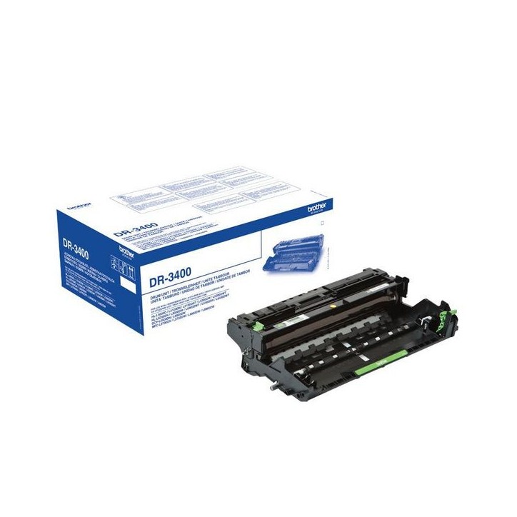 DR-3400 Brother The Genuine Brother DR-3400 Black Drum Unit – Single Pack. Prints 30,000 pages. Brother