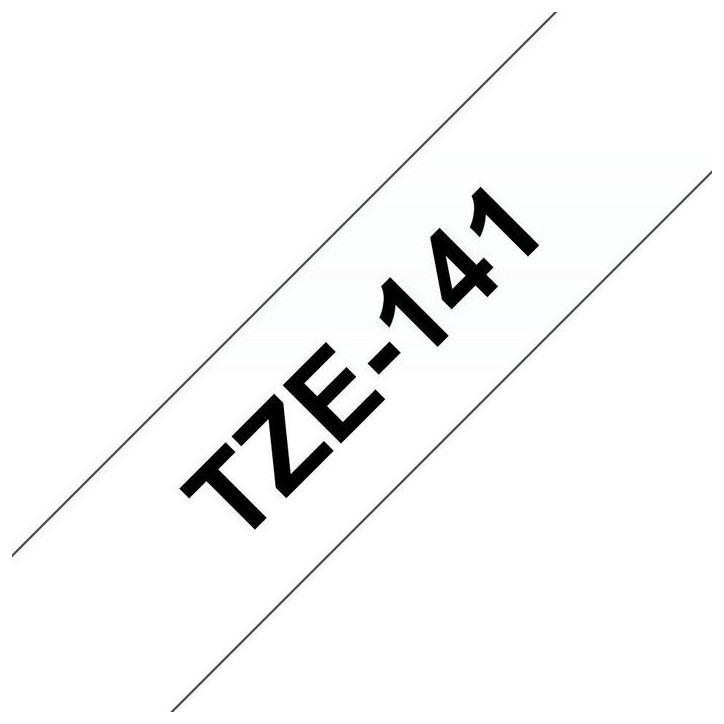 TZE-141 Brother Tape 18mm Lami Black On Clear Brother