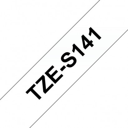 TZES141 TZES141 Brother Black on Clear Tape with Extra Strength Adhesive, 18mm, 8m LW2341001, LW3629001, LW3753001 TZ