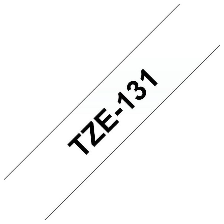 TZE-131 Brother Genuine Brother TZe-131 Labelling Tape – Black on Clear, 12mm wide LW5095001 Yes
