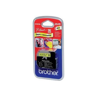 MK621BZ MK621BZ Brother 9mm black on yellow plastic tape, non-laminated, 8m Brother Features DSE
