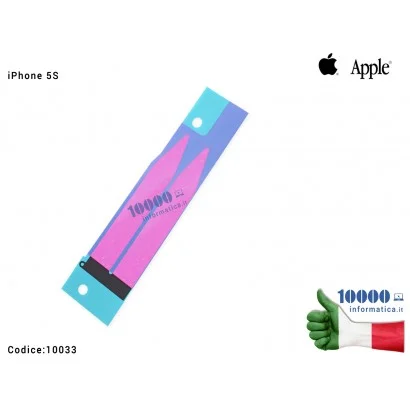 10033 Adesivo Biadesivo Batteria APPLE iPhone 5S (A1453) (A1518) (A1528) (A1530) (A1533) Battery Adhesive Strips Sticker