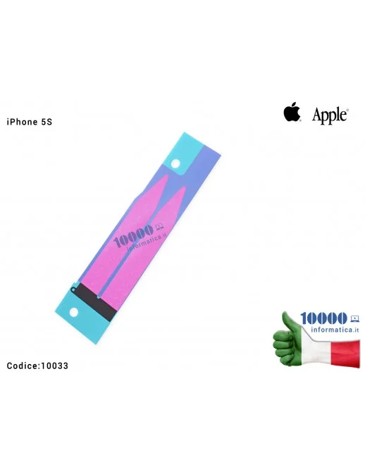 10033 Adesivo Biadesivo Batteria APPLE iPhone 5S (A1453) (A1518) (A1528) (A1530) (A1533) Battery Adhesive Strips Sticker