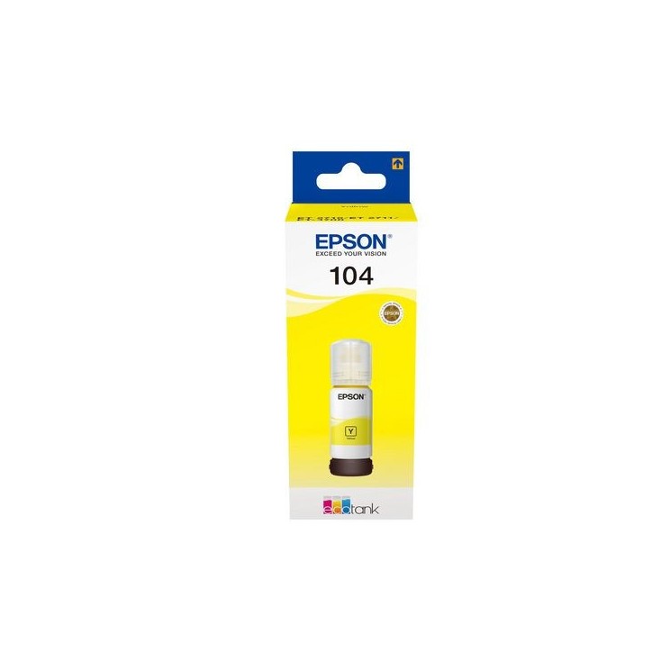 C13T00P440 Epson 104 EcoTank Yellow ink bottle NONE - Only use for non-battery items