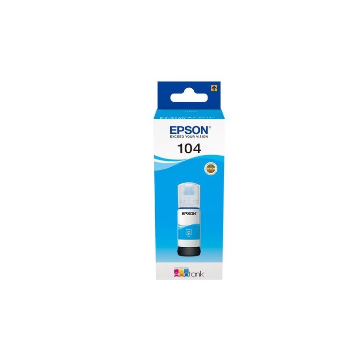 C13T00P240 Epson 104 EcoTank Cyan ink bottle NONE - Only use for non-battery items C13T00P240 Epson 104 EcoTank Cyan ink bottle NONE - Only use for non-battery items