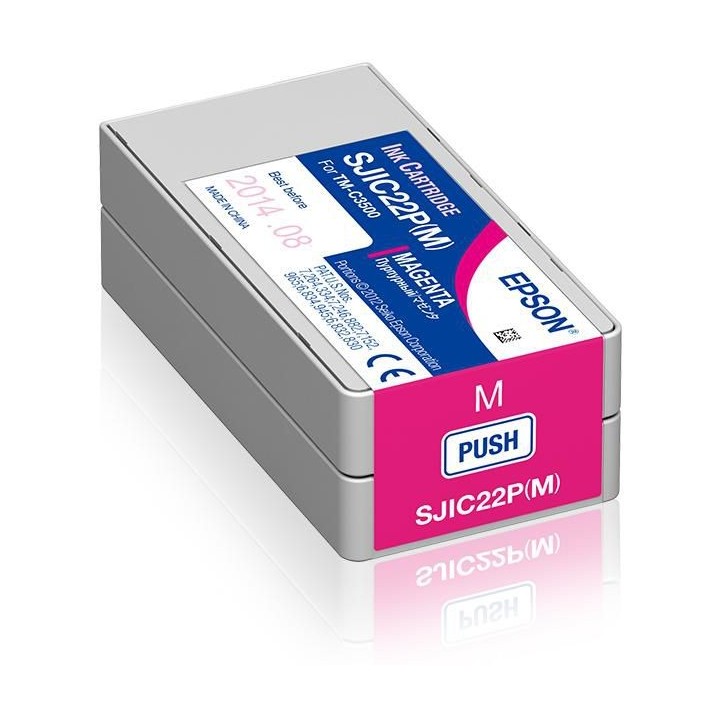 C33S020603 Epson SJIC22P(M): Ink cartridge for ColorWorks C3500 (Magenta) SJIC22P Epson