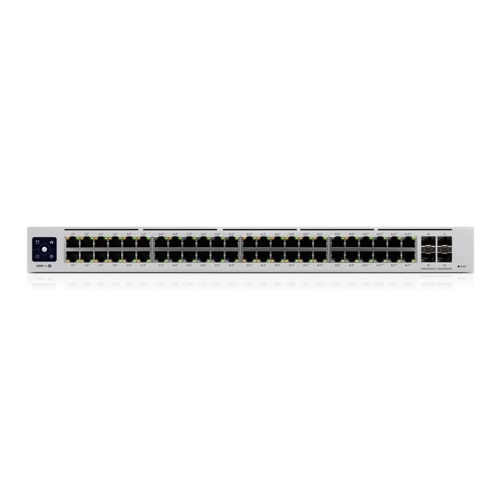 USW-PRO-48-POE Ubiquiti USW-Pro-48-POE Gen 2, AC/DC, Internal, 660W, (48) 10/100/1000 RJ45 Ports, (4) 1/10 Gbps SFP, 442.4 x 399