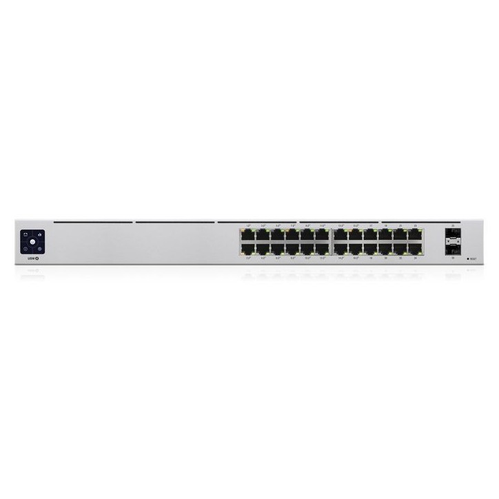 USW-24-POE Ubiquiti USW-24-POE Gen 2, AC/DC, Internal, 120W, (24) 10/100/1000 RJ45 Ports, (2) 1G SFP, 442.4 x 200 x 43.7 mm CE,