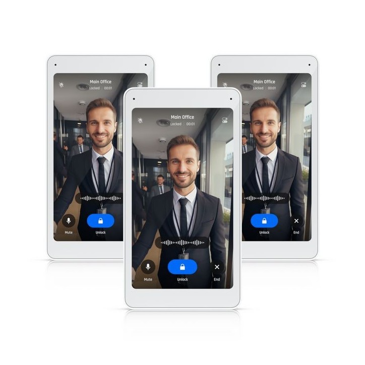 UA-INTERCOM-VIEWER-3 Ubiquiti 5"(127mm), 720 x 1280p, 9:16, Capacitive multi-touch, 10/100 Mbps RJ-45, PoE, 5W, 48V DC, 168g Ubi