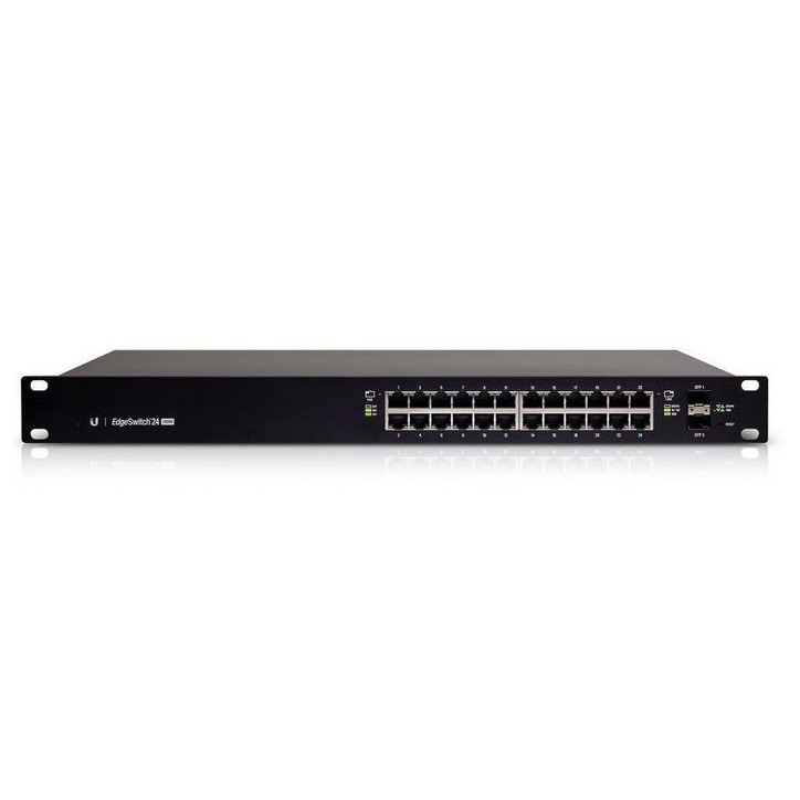 ES-24-250W Ubiquiti Managed PoE Gigabit Switches with SFP, 26 Gbps, 24 Gigabit RJ45, 2 SFP, 250W 876584 CE, FCC, IC
