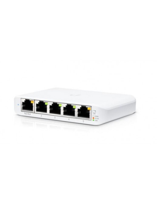 USW-FLEX-MINI Ubiquiti 5x 10/100/1000, RJ-45, 2.5 W, 107.16 x 70.15 x 21.17 mm, 150 g(EU PSU ONLY) NS-5ACL, 814387 CE, FCC, IC