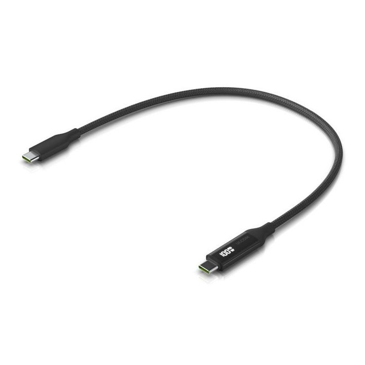 UACC-CABLE-USB-100W-0.3M-BK Ubiquiti USB-C Cable with Charge Display, 100W, black/cool gray, 0.3 m NONE - Only use for non-batte UACC-CABLE-USB-100W-0.3M-BK Ubiquiti USB-C Cable with Charge Display, 100W, black/cool gray, 0.3 m NONE - Only use for non-batte
