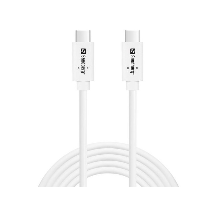136-54 Sandberg USB-C to C USB 3.1 G2 100W, 2M NONE - Only use for non-battery items