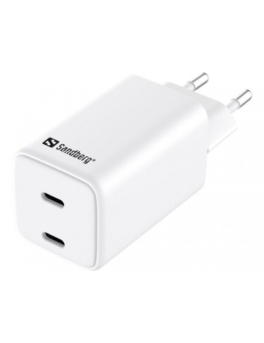 441-56 441-56 Sandberg AC Charger Dual USB-C PD65W EU Acrylonitrile butadiene styrene (ABS)