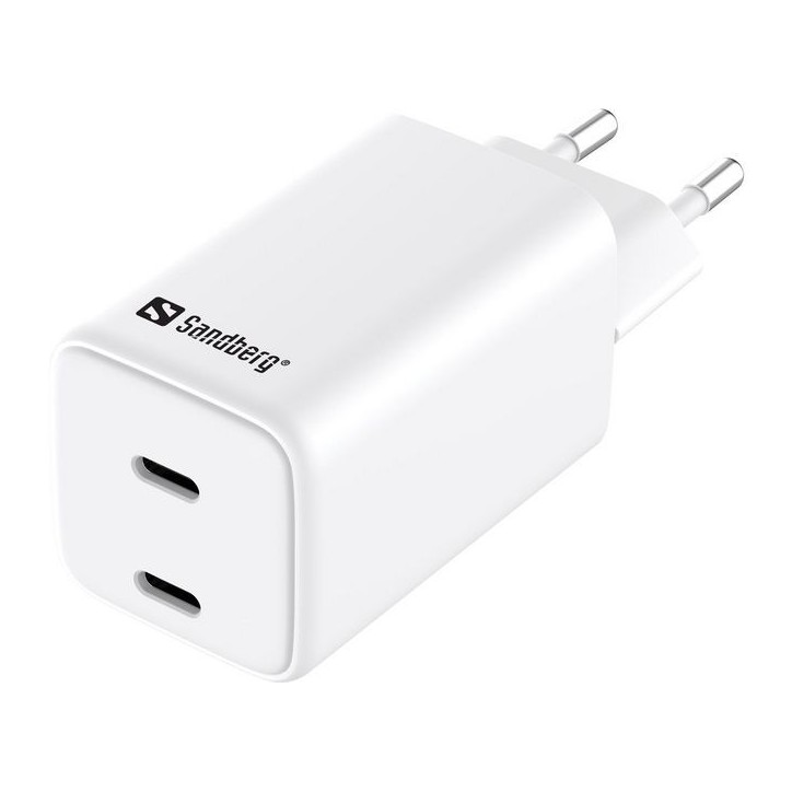 441-56 Sandberg AC Charger Dual USB-C PD65W EU Acrylonitrile butadiene styrene (ABS)
