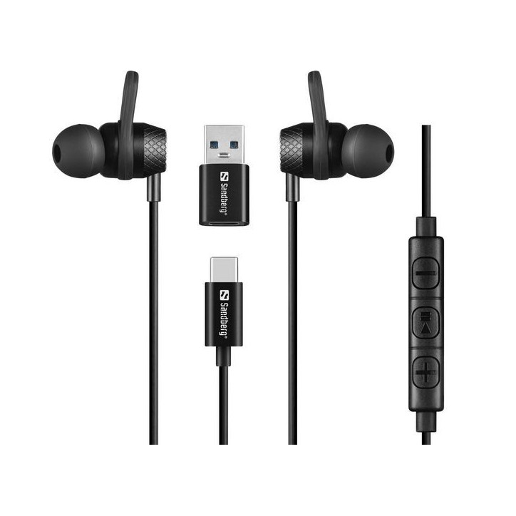 126-50 Sandberg USB-C/A In-Earset with Line-Mic NONE - Only use for non-battery items