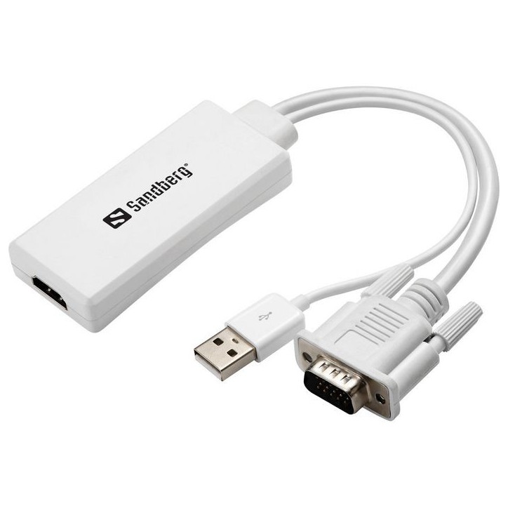 508-78 Sandberg VGAAudio to HDMI Converter NONE - Only use for non-battery items