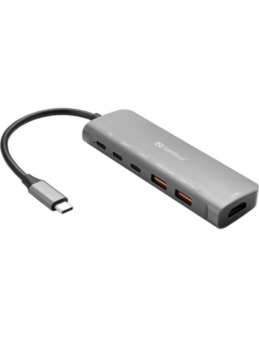 136-65 136-65 Sandberg USB-C Dock HDMI 2xUSB-A 2xUSB-C PD100W 43211615