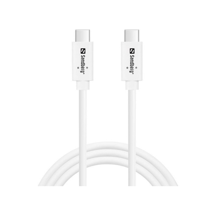 136-53 Sandberg USB-C to C USB 3.1 G2 100W, 1M NONE - Only use for non-battery items