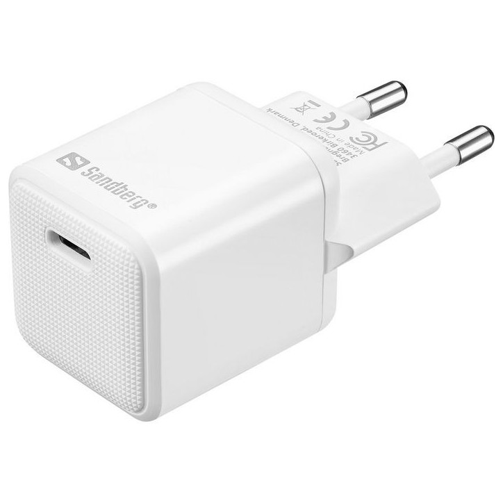 341-42 Sandberg USB-C AC Charger PD20W SAVER White