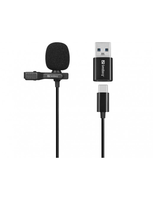 126-40 126-40 Sandberg Streamer USB Clip Microphone 52161520