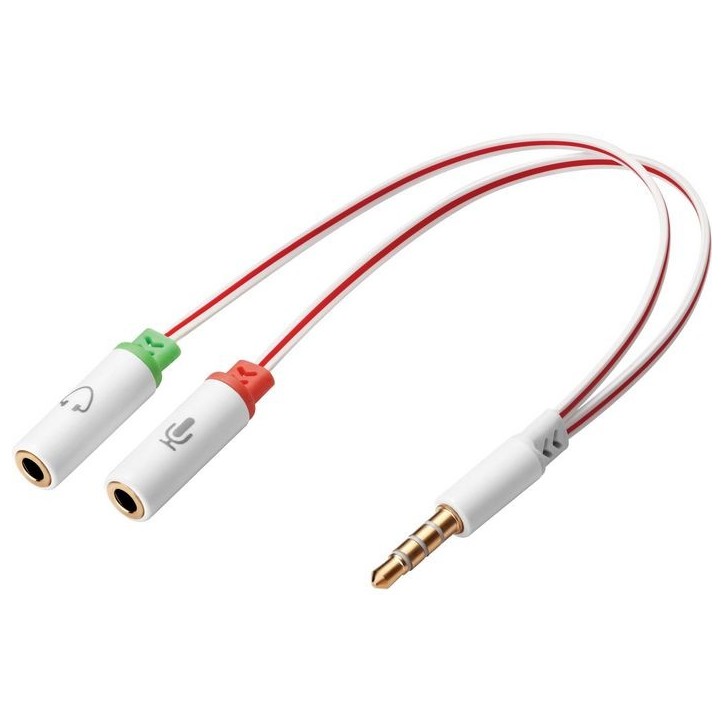 508-59 Sandberg Headset converter Dual- to Single NONE - Only use for non-battery items