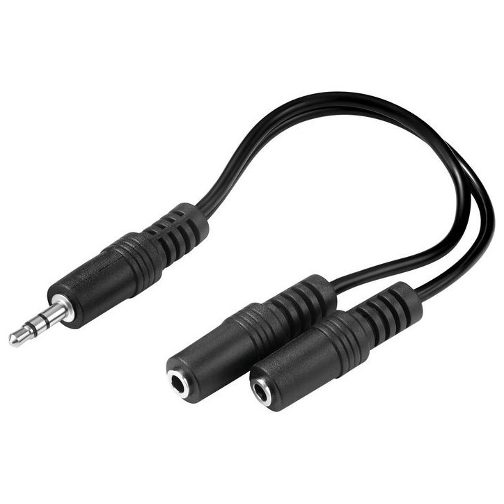 502-16 Sandberg MiniJack Splitter 1- to 2 NONE - Only use for non-battery items