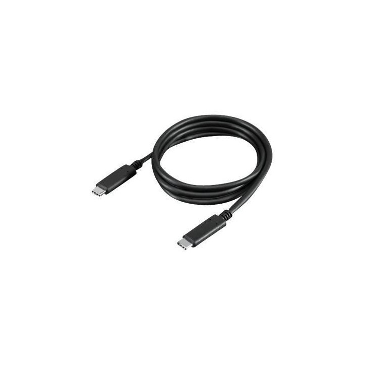 03X7610 Lenovo USB-C cable, 1 meter length, 10Gbps data rate, 20V/5A power delivery, suitable for laptops and monitors. NONE - O