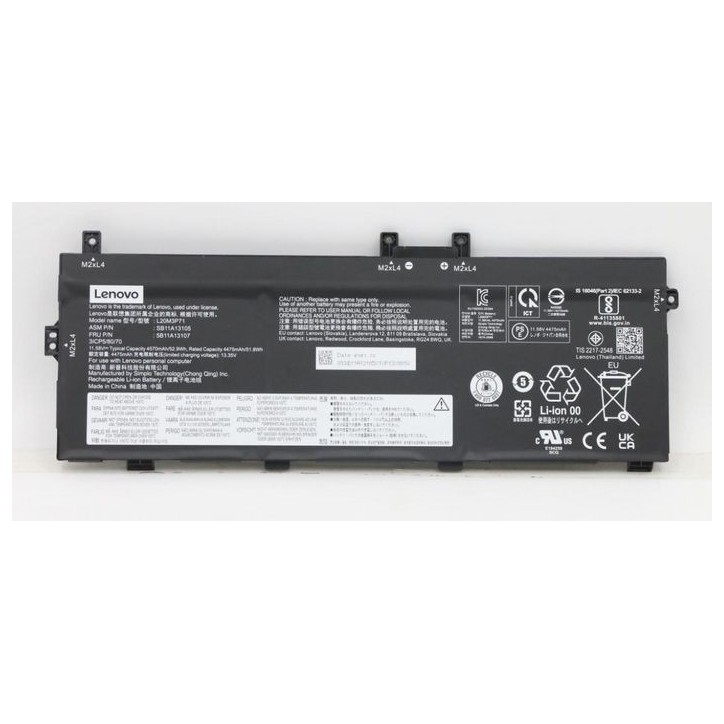 5B11A13107 Lenovo Internal laptop battery, 52.9Wh capacity, 3-cell LiIon, 11.58V, compatible with Lenovo ThinkPad X13 Yoga Gen 3