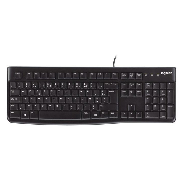 920-002515 Logitech K120 - USB, AZERTY, Black Yes