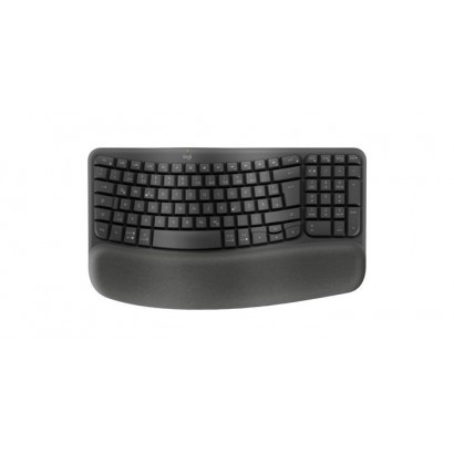920-012283 920-012283 Logitech Wave Keys wireless ergonomic keyboard with a cushioned palm rest ALKALINE - Alkaline Batteries...