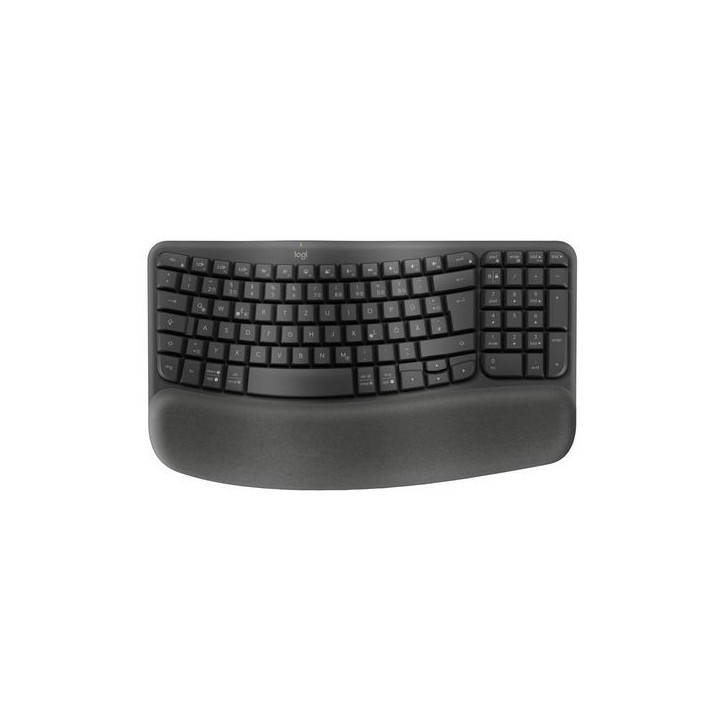 920-012283 Logitech Wave Keys wireless ergonomic keyboard with a cushioned palm rest ALKALINE - Alkaline Batteries - No resticti 920-012283 Logitech Wave Keys wireless ergonomic keyboard with a cushioned palm rest ALKALINE - Alkaline Batteries - No resticti