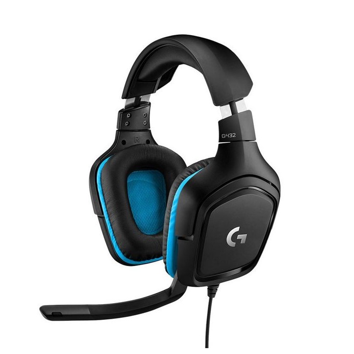 981-000770 Logitech G432 7.1 Surround Sound Wired Gaming Headset NONE - Only use for non-battery items
