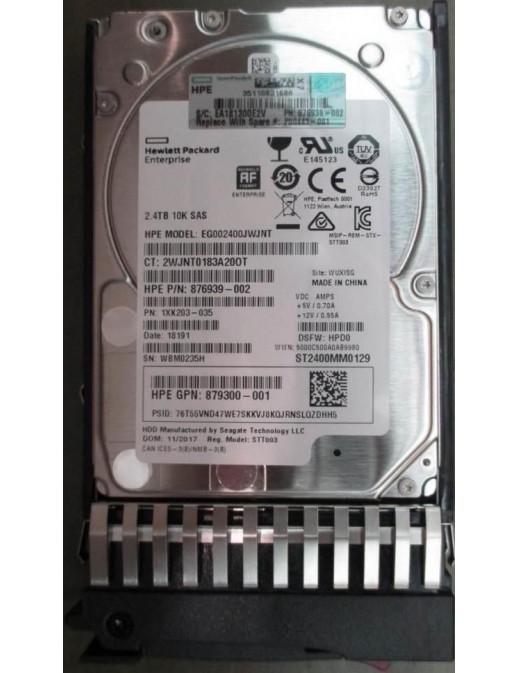P00441-001 Hewlett Packard Enterprise 2.4TB, 2.5", SAS, 10000rpm, 12Gbit/s Server/workstation