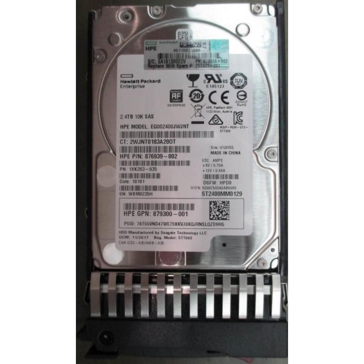 P00441-001 Hewlett Packard Enterprise 2.4TB, 2.5", SAS, 10000rpm, 12Gbit/s Server/workstation