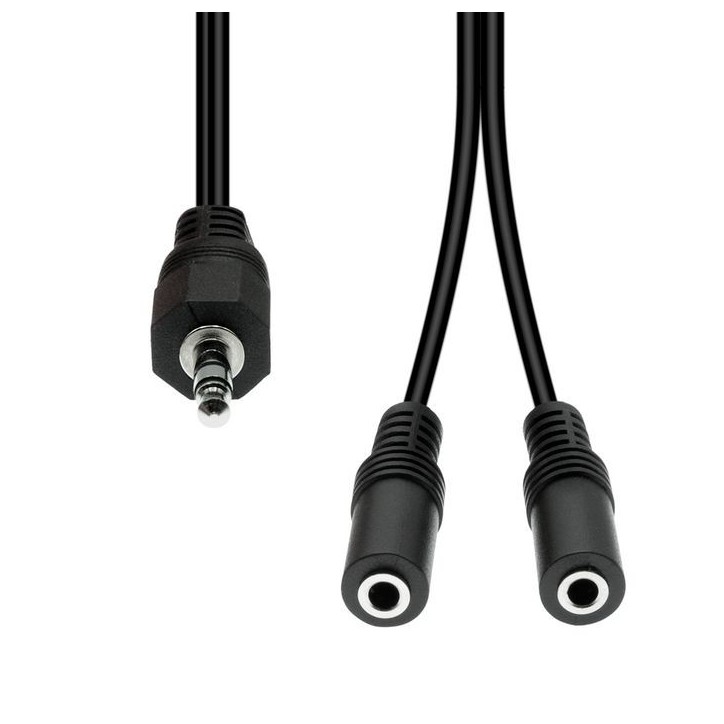 M32XM3F-002 ProXtend Mini-Jack 3-Pin Splitter Cable M-F Black 20cm 1059722 NONE - Only use for non-battery items