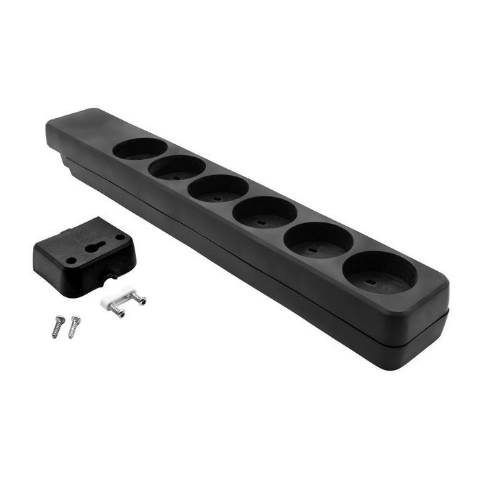 KIT6-0B ProXtend Danish IT Power Strip 6-way Black Black