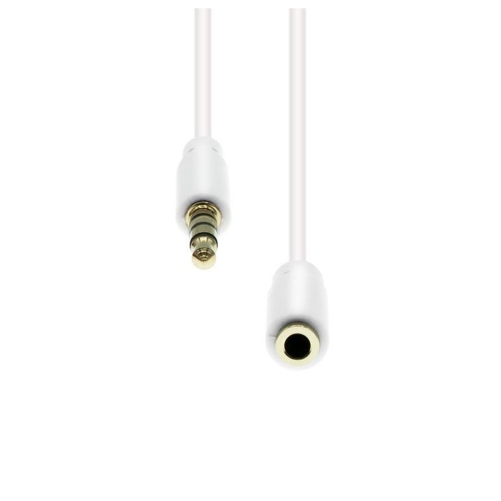 M4EXS-01W ProXtend Mini-Jack 4-Pin Slim Extension Cable White 1M 824618 NONE - Only use for non-battery items