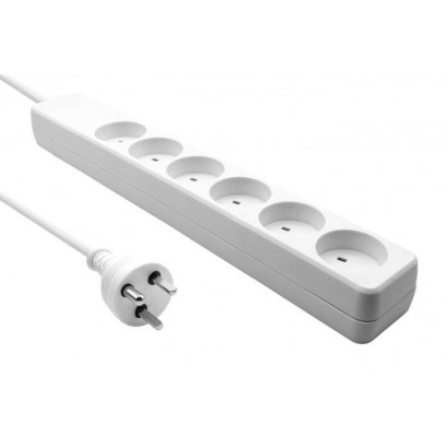 KIT6-KIT01W KIT6-KIT01W ProXtend Danish IT Power Strip 6-way 1M White 829489 1 m Features DSE