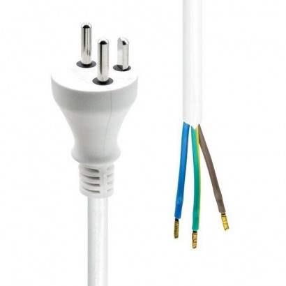 PC-KOE-005W-M ProXtend Power Cord Denmark to Open End 5M White NONE - Only use for non-battery items