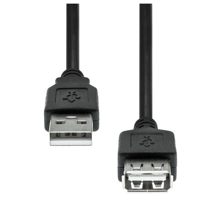 USB2AAF-003 ProXtend USB 2.0 Extension Cable Black 3M 823818 NONE - Only use for non-battery items